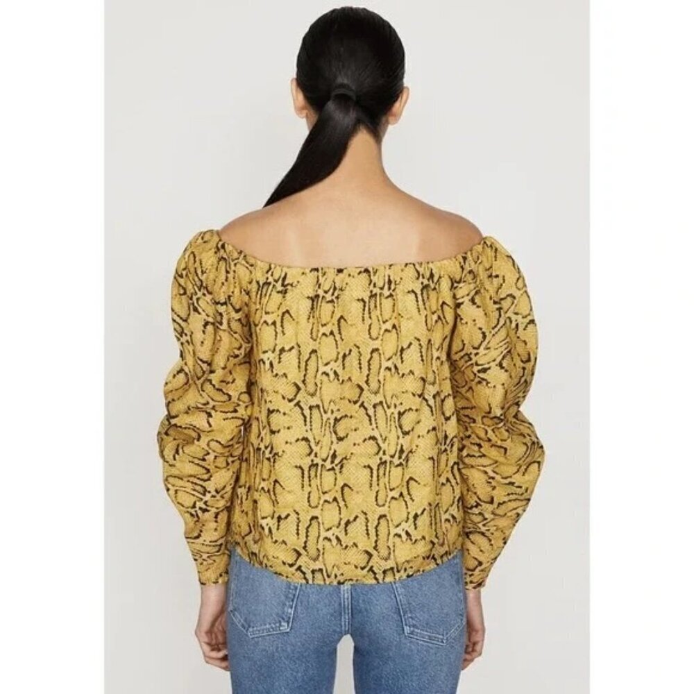 Frame Off The Shoulder Billow Top In Python Multi - image 7